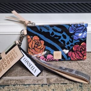 Consuela Tan and Pink Wristlet